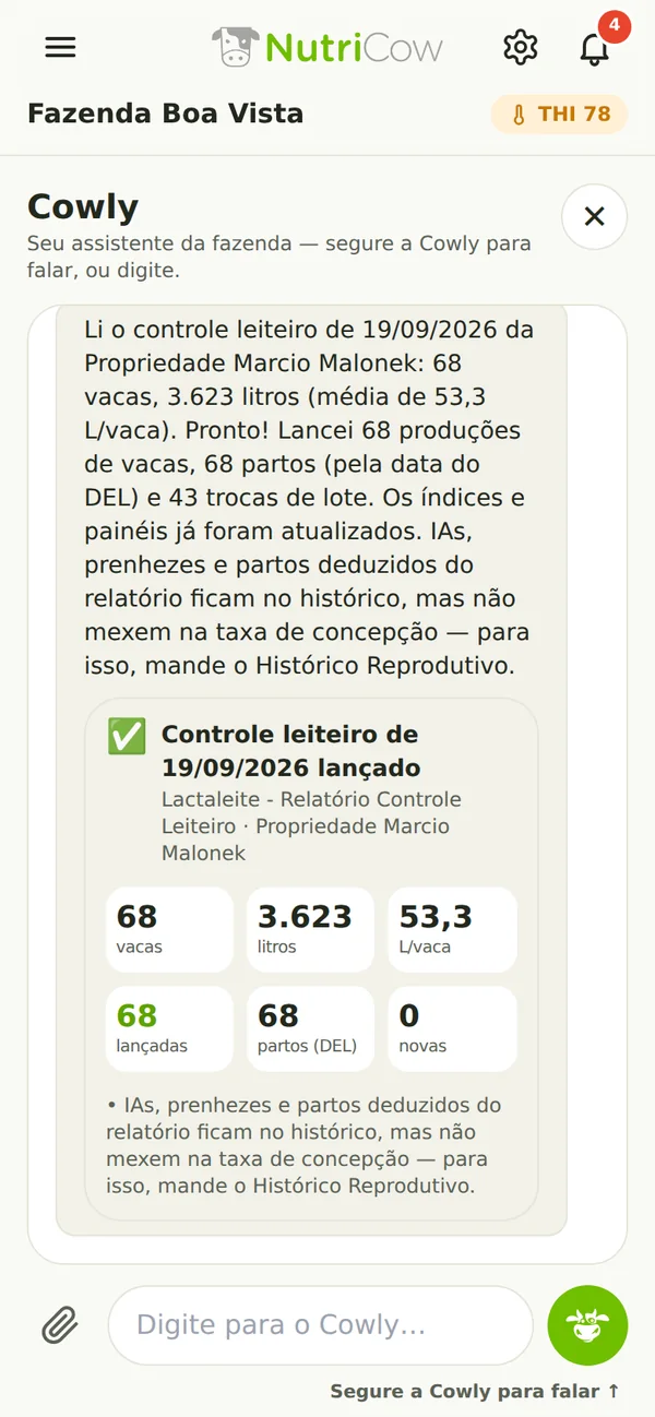 Cowly lançando um relatório